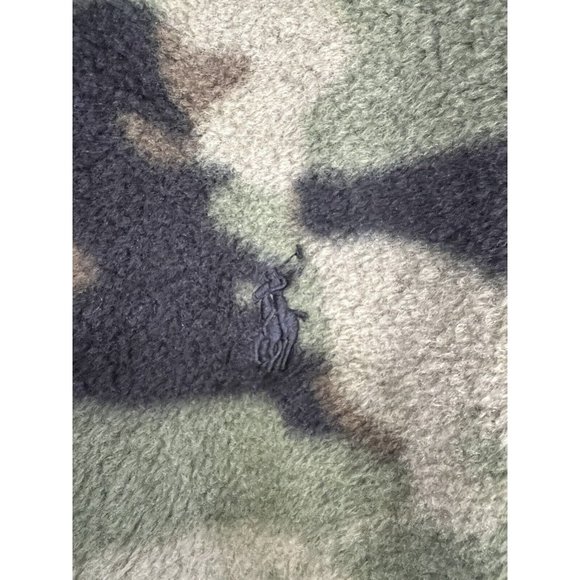 Polo Ralph Lauren Fleece Snap Pullover Green Camo NWT Large - Picture 5 of 8